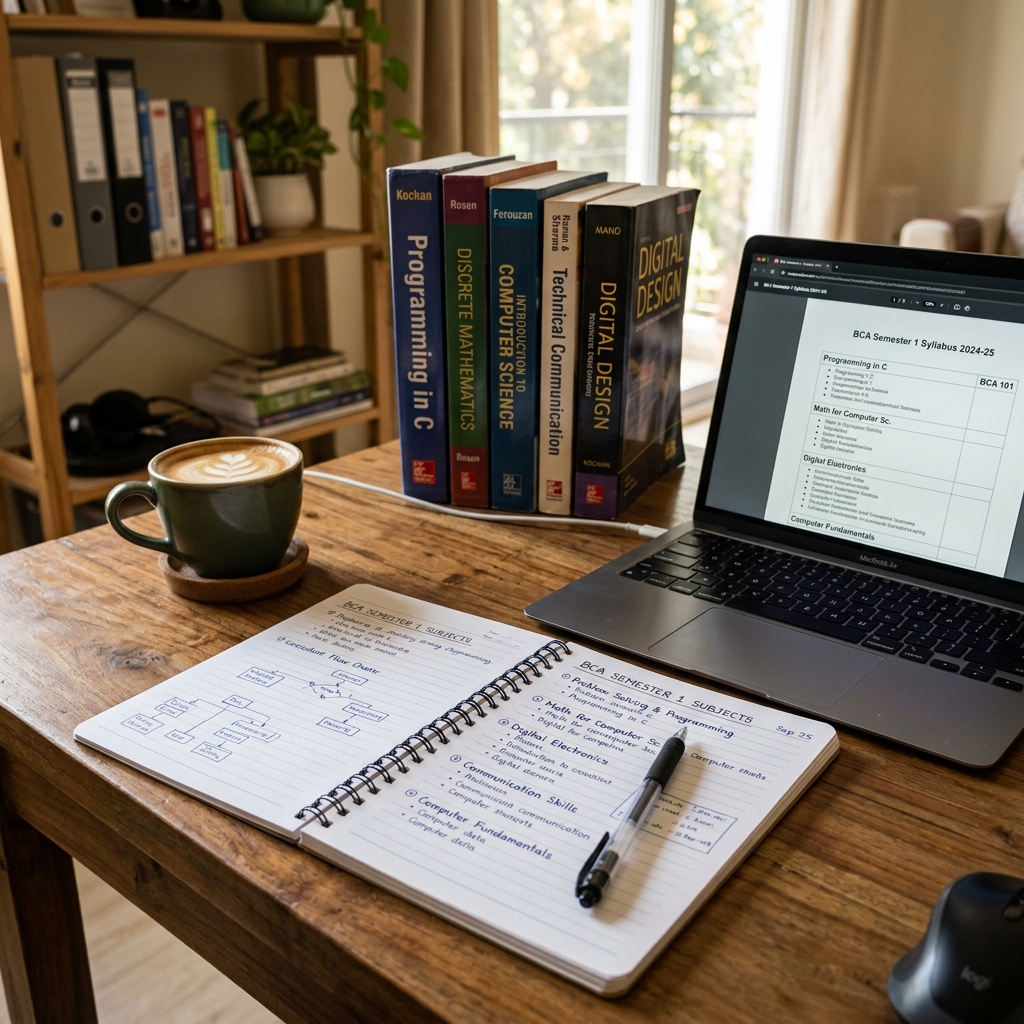 BCA Sem 1 Subjects List 2026 – Complete Syllabus & Exam Pattern